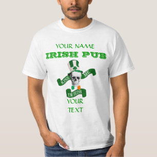 Camiseta Engraçado Rua do crânio irlandês Dia da Pat