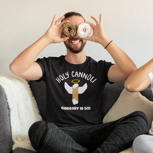 Camiseta Engraçado Sagrado Cannoli Italiano Teme Mensagem P