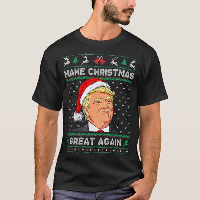 Camiseta Engraçado, Santa Hat Trump Torne Excelente De Nata (Frente)