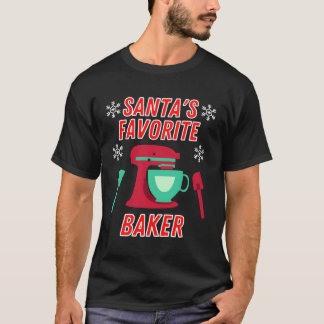 Camiseta Engraçado Santas Favoritas Baker Adoram Banhar o N