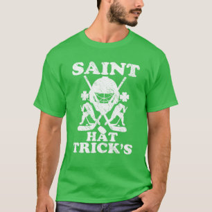 Camiseta Engraçado Santo de chapéu dá Rua de tênis de hóque