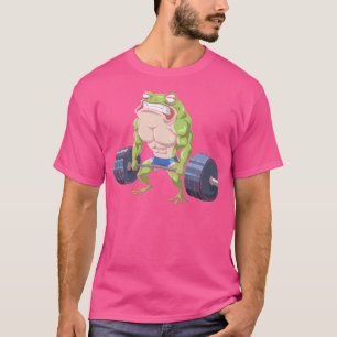 Camiseta Engraçado Sapo Engraçado Elevação da Malhação do t