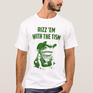 Camiseta Engraçado Sapo Rizz Em Com A Citação Engraçada Do 