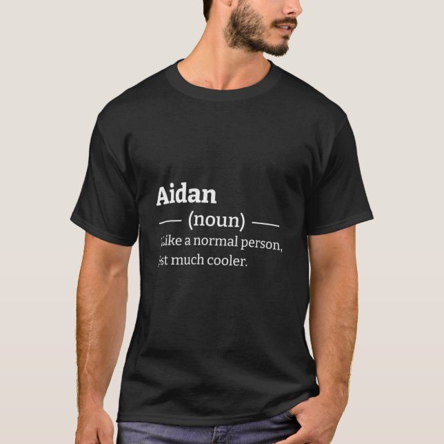 Camiseta Engraçado Sarcástico Aidan (Frente)
