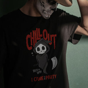 Camiseta Engraçado Sarcástico GrimReaper Figurino de Festa