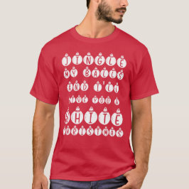 Camiseta Engraçado Sarcástico Jingle My Balls White Christm