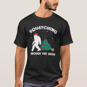 Camiseta Engraçado Sasquatch, Árvore de Natal Bigfoot Xmas