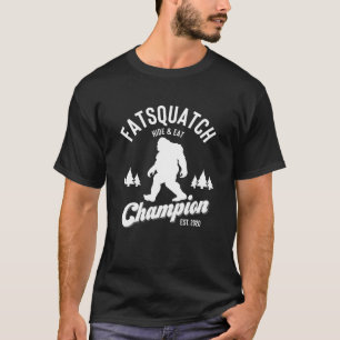 Camiseta Engraçado Sasquatch Fatsquatch Ocultar e Comer Cam