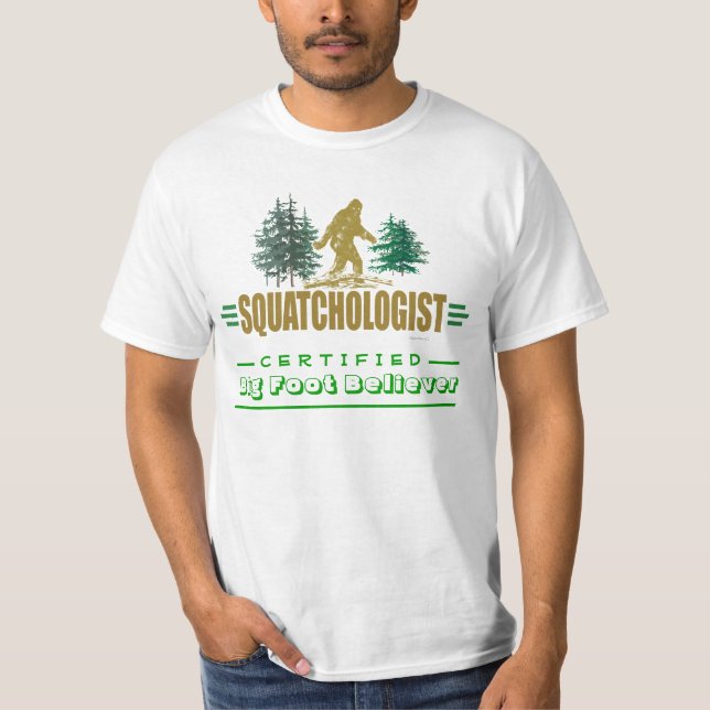 Camiseta Engraçado, Sasquatch Hunter's (Frente)
