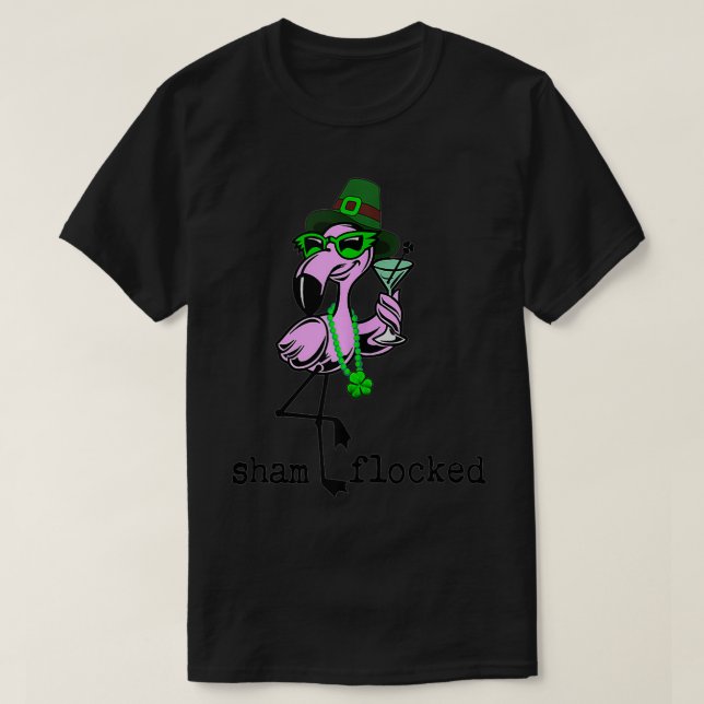 Camiseta Engraçado Sassy Sham Flocado Dia de São Patrício F (Frente do Design)
