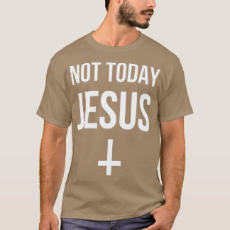 Camiseta Engraçado Satã Cruzada Para Baixo Não Hoje Jesus