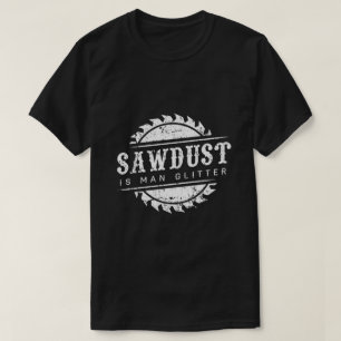 Camiseta Engraçado Sawdust Man Glitter Engraçado T-Shirt