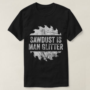 Camiseta Engraçado Sawdust Man Glitter Engraçado T-Shirt