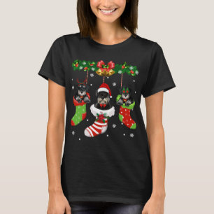 Camiseta Engraçado Schnauzer Árvore de Natal Meias Cão Por 