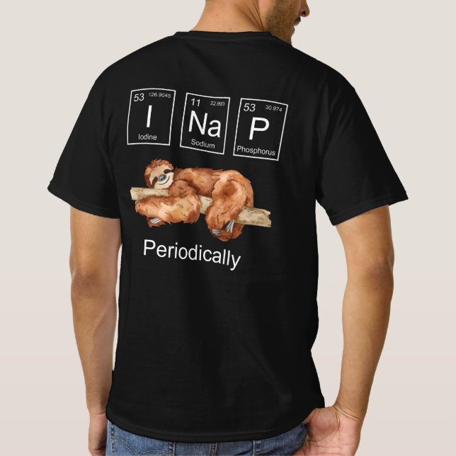 Camiseta Engraçado Science Sloth (Verso)