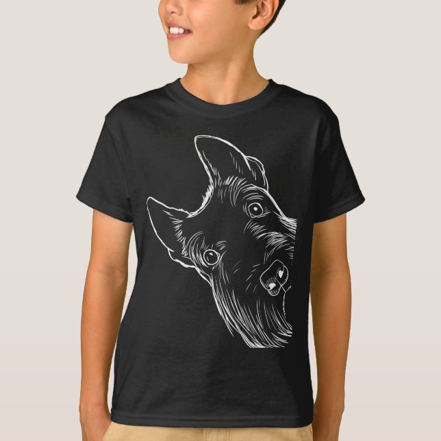 Camiseta Engraçado Scottie Dog Scottish Terrier (Frente)