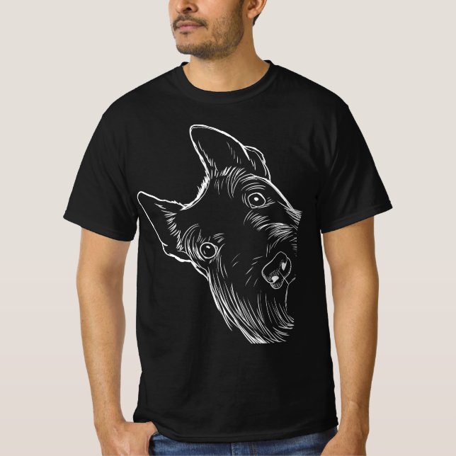 Camiseta Engraçado Scottie Dog Scottish Terrier (Frente)