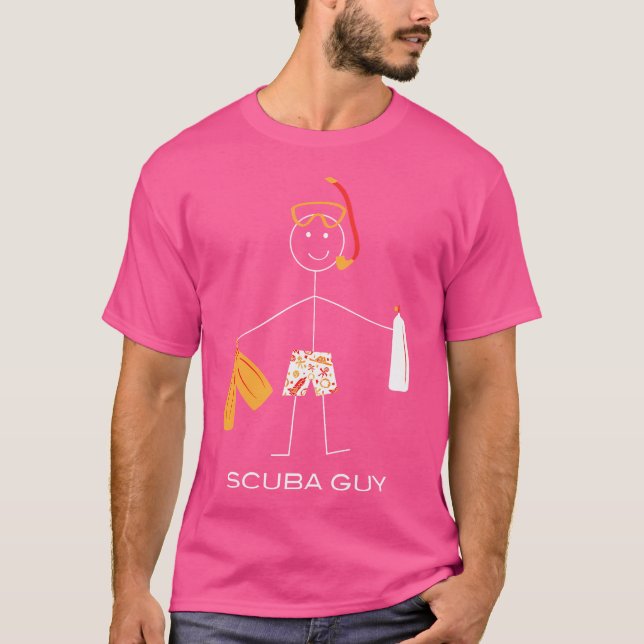 Camiseta Engraçado Scuba Diver Boy Merging (Frente)