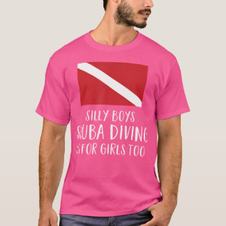 Camiseta Engraçado Scuba Mergulhando Mergulhador Bandeira S