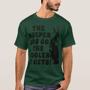 Camiseta Engraçado Scuba Mergulhando O Dedo, Vá para o Cool