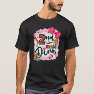 Camiseta Engraçado segundo Diva Primeiro Dia De Escola Para
