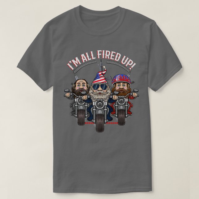 Camiseta Engraçado segundo Emenda Biker EUA Patriotic Ameri (Frente do Design)
