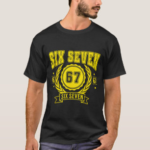 Camiseta Engraçado Seis Sete 6 7 67 Meme Gen Alpha Slang Bo