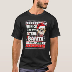 Camiseta Engraçado Seja Bom Para Mim Eu Conheço Papai Noel 