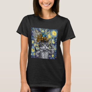 Camiseta Engraçado Selfie De Gato Com A Invasão De Cicadas