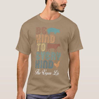 Camiseta Engraçado ser gentil com toda Comida vegetariana