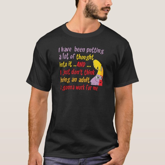 Camiseta Engraçado ser um adulto (Frente)