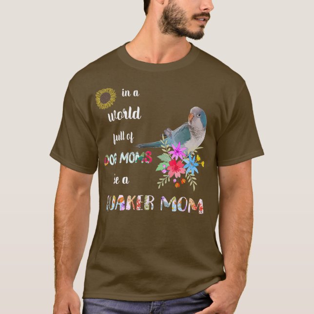 Camiseta Engraçado Ser Um Pássaro De Papagaio Azul Mãe Mãe (Frente)