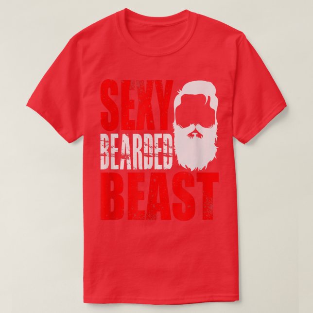 Camiseta Engraçado Sey Bearded Beast Birthday Homem Beard G (Frente do Design)
