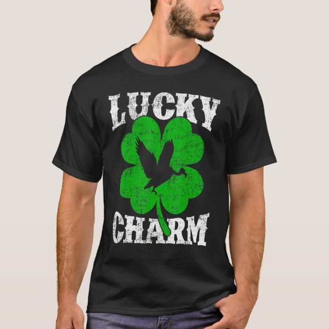 Camiseta Engraçado Shamrock Folaf Lucky Charm Condor Bird R (Frente)