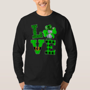 Camiseta Engraçado Shamrock Green Xadrez Ama Rua de Mule Pa