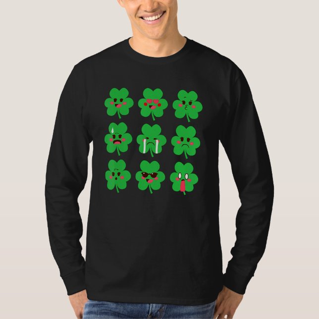 Camiseta Engraçado Shamrock Lucky Irish Boys Crianças Menin (Frente)