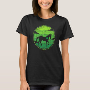 Camiseta Engraçado Shamrock Retro Vintage Horse Rua.