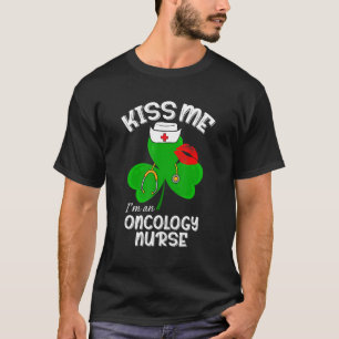 Camiseta Engraçado Shamrock, sou enfermeira de Oncologia S