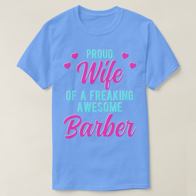 Camiseta Engraçado Shaver Husband Phrase Gift Para A Esposa (Frente do Design)