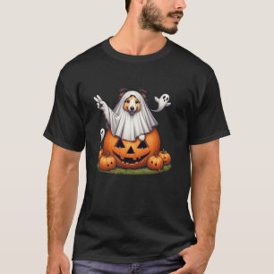 Camiseta Engraçado Shetland Sheepdog Ghost Boo Halloween Mu