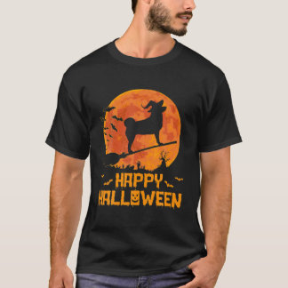 Camiseta Engraçado Shiba Inu Witch Pumpkin Figurino de Hall