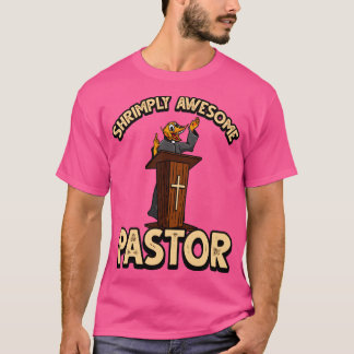 Camiseta Engraçado ShrimpPrawn Pun para Pastor Cristão
