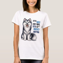 CAMISETA ENGRAÇADO SIBERIANO CACHORRO DIZENDO