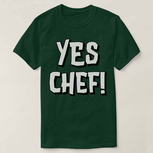 Camiseta Engraçado Sim Chef presente para fãs de cozinhar ( (Frente do Design)
