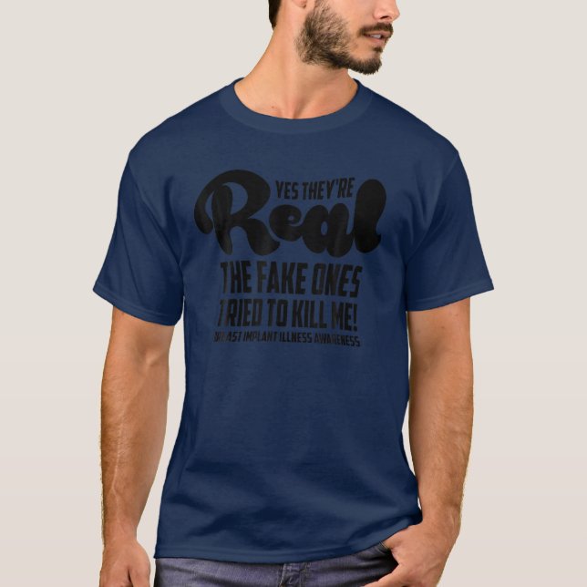 Camiseta Engraçado Sim Eles são Reais | Fígado De Enxergar (Frente)