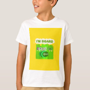 Camiseta Engraçado, sinto sua falta, estou entediado