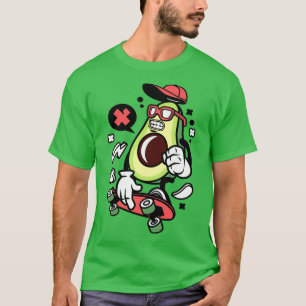 Camiseta engraçado skate legal abacado Funny Vegan ama Abac