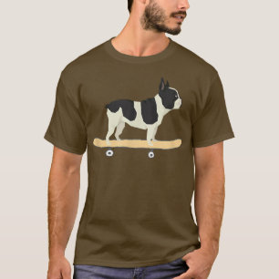 Camiseta Engraçado Skateboard Francês Bulldog Puppy Gift