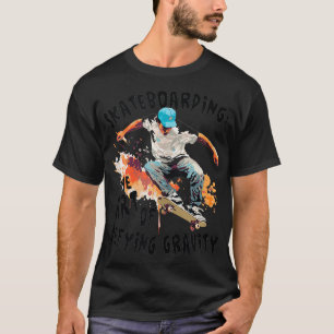Camiseta Engraçado Skateboard Lover para Arte de Skater Col