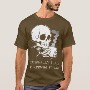Camiseta Engraçado Skeleton preguiçoso Gótico Homens Mulher